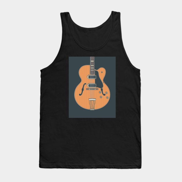 Single Cut Hollow Body Guitar Tank Top by milhad